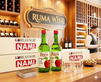 Rượu Soju Hàn Quốc Nami hương vị táo 360ml