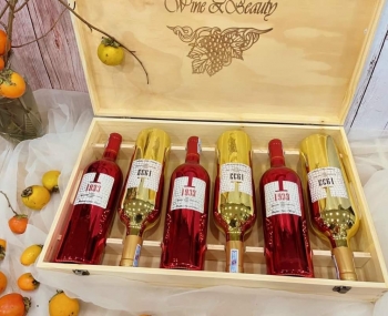 Quà tặng cao cấp hộp gỗ 6 chai rượu vang Ý 1933