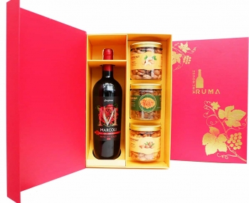Hộp quà tặng tết rượu vang Ý Marcoli Rosso