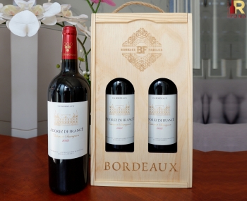 Quà tặng cao cấp 2 chai vang Pháp Adorez De France