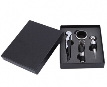 Bộ hộp phụ kiện mở nắp chai rượu vang (màu đen)