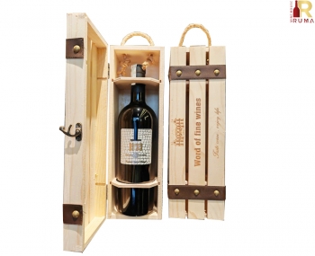 Set quà tặng hộp gỗ 1 chai vang Ý 1933 Rosso