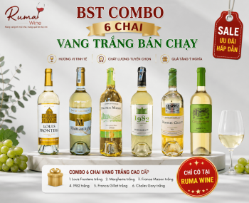 Combo 6 chai vang trắng bán chạy nhất