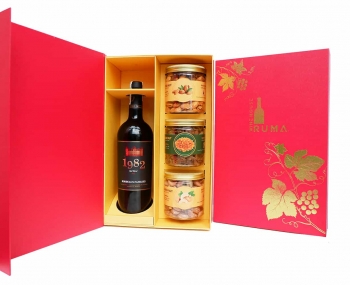 Hộp quà tặng tết rượu vang Pháp 1982 đỏ