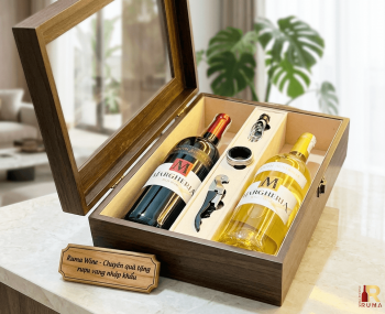 Quà tặng doanh nghiệp 2 chai vang Margheria HK2