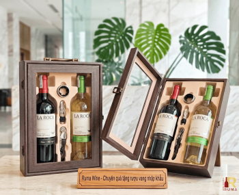 Quà tặng doanh nghiệp 2 chai vang La Roca HK2