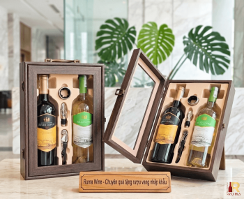 Quà tặng doanh nghiệp 2 chai vang Julio Lopez HK2