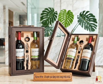 Quà tặng doanh nghiệp 2 chai vang San Marino HK2