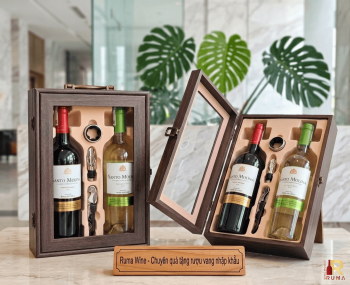 Quà tặng doanh nghiệp 2 chai vang Santo Molina HK2