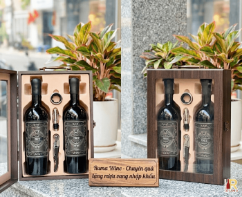 Quà tặng doanh nghiệp cao cấp 2 chai vang 1922 HK2