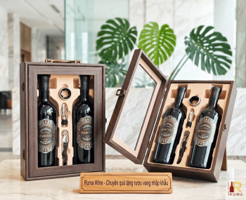Quà tặng doanh nghiệp cao cấp 2 chai vang Marcoli HK2