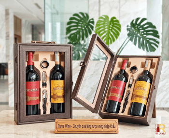 Quà tặng doanh nghiệp 2 chai vang German HK2