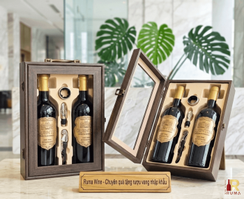 Quà tặng doanh nghiệp 2 chai vang Quentin HK2