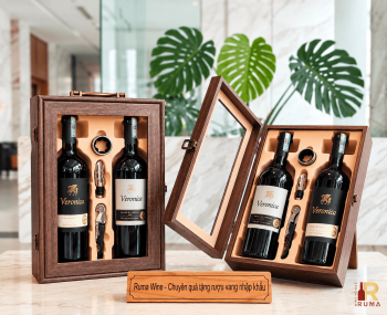 Quà tặng doanh nghiệp 2 chai vang Veronica HK2