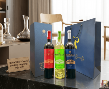 Quà tặng sang trọng HPK 1 chai vang Chile PrisCilla