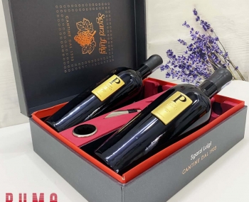 Quà tặng sang trọng 2 chai vang Ý Piero Bonnci