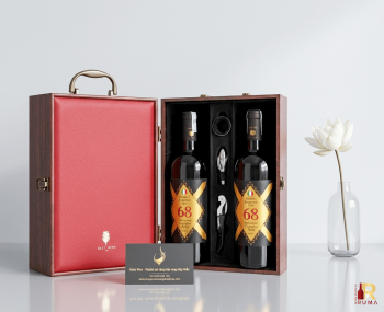 Bộ quà tặng tết 2 chai vang Ý 68 GMD2
