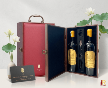 Bộ quà tặng tết 2 chai vang Pháp Amelie GMD2