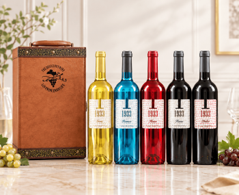 Set quà tặng hộp da 2 chai vang Ý 1933
