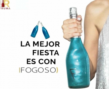 Rượu vang nổ Sparkling Fogoso Azul xanh blue 750ml