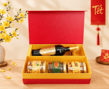 Hộp quà tặng tết rượu vang Pháp Quentin