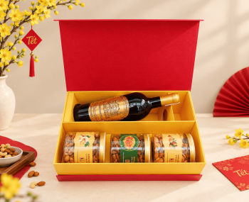 Hộp quà tặng tết rượu vang Pháp Amelie