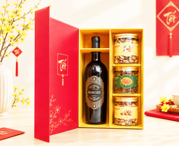 Hộp quà tặng tết rượu vang Ý Marcoli 17