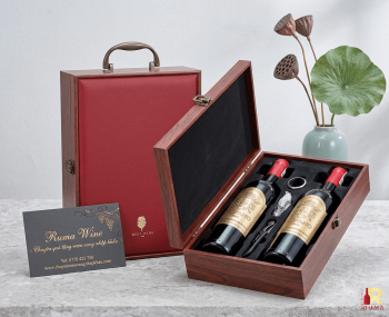 Bộ quà tặng tết 2 chai vang Ý Stefano GMD2