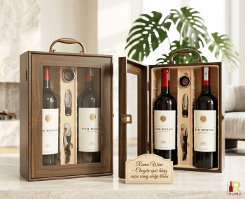 Quà tặng doanh nghiệp 2 chai vang San Rozas HK2