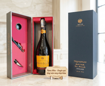 Quà tặng sang trọng HPK 1 chai vang Ý Fiorellino Prosecco