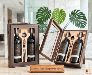 Quà tặng tết doanh nghiệp 2 chai vang Capello HK2