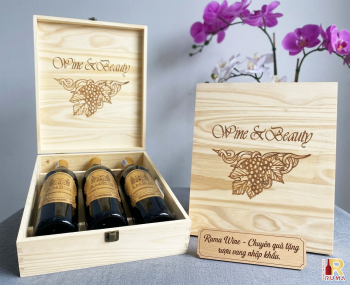 Quà tặng cao cấp 3 chai rượu vang Pháp Amelie