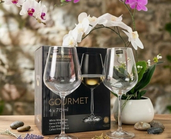 Bộ 4 ly pha lê Tiệp uống vang Gourmet 715ml