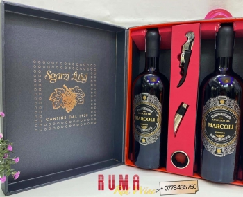 Quà tặng sang trọng 2 chai vang Ý Marcoli