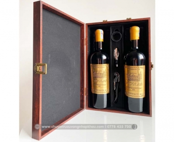 Bộ quà tặng tết 2 chai vang Pháp Nicolas