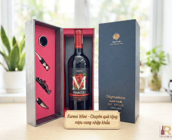 Quà tặng sang trọng HPK 1 chai vang Ý Marcoli Rosso