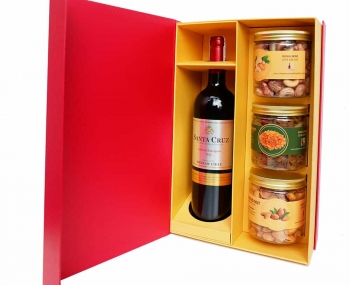 Hộp quà tặng tết rượu vang Chile Santa Cruz