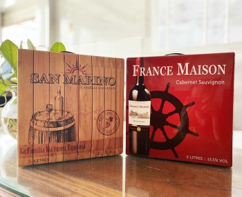 Combo 2 bình vang bịch 5 lít Pháp Chile