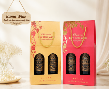 Túi giấy đựng 2 chai rượu vang