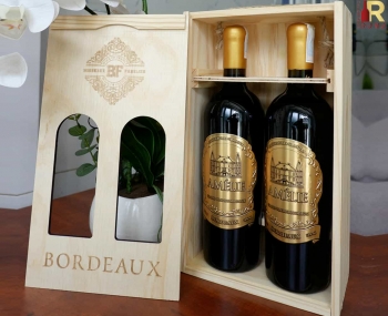 Quà tặng cao cấp 2 chai vang Pháp Amelie