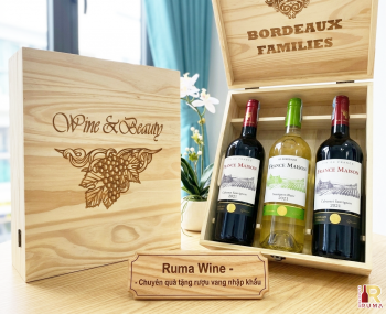 Quà tặng cao cấp 3 chai vang Pháp France Maison
