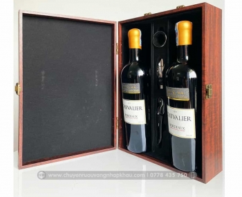 Bộ quà tặng tết 2 chai rượu vang Pháp Chevalier