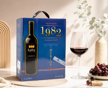 Rượu vang bịch Pháp 1982 Merlot 3 lít