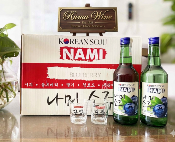 Rượu Soju Hàn Quốc Nami hương vị việt quất 360ml
