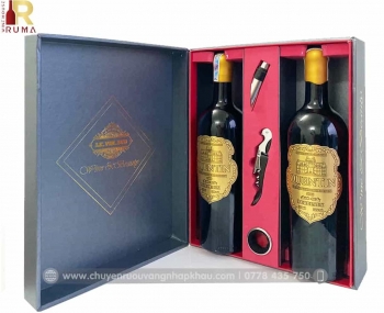 Quà tặng sang trọng 2 chai vang Pháp Quentin