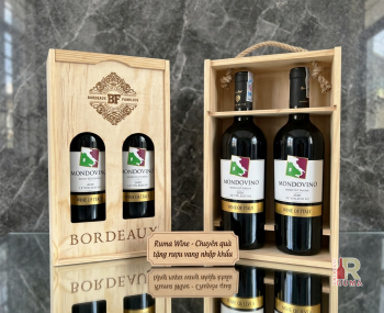 Quà tặng cao cấp 2 chai vang Ý Mondovino Rosso