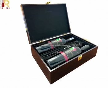 Set quà tặng tết hộp sơn mài 2 chai rượu vang Ý Mondovino Semi