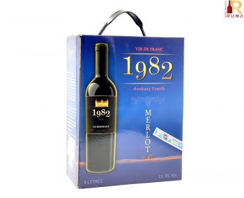 Rượu vang bịch Pháp 1982 Merlot 3 lít