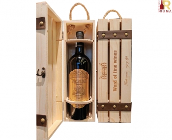 Set quà tặng hộp gỗ 1 chai vang Chile Nando