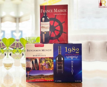 Combo 3 bình vang bịch 3 lít nhập khẩu Pháp